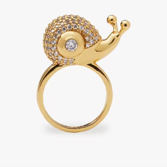 kate spade Jewelry - Kate Spade Fruit Salad Pavế Snail Ring